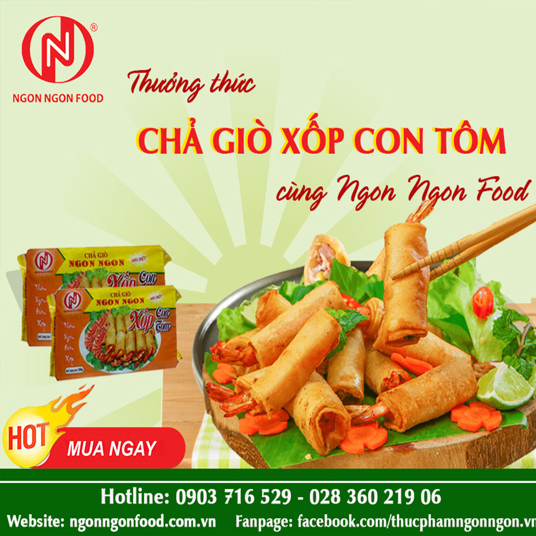 Chả Giò Ngon Ngon Xốp Con Tôm - CÔNG TY TNHH SX TM DV THỰC PHẨM NGON ...